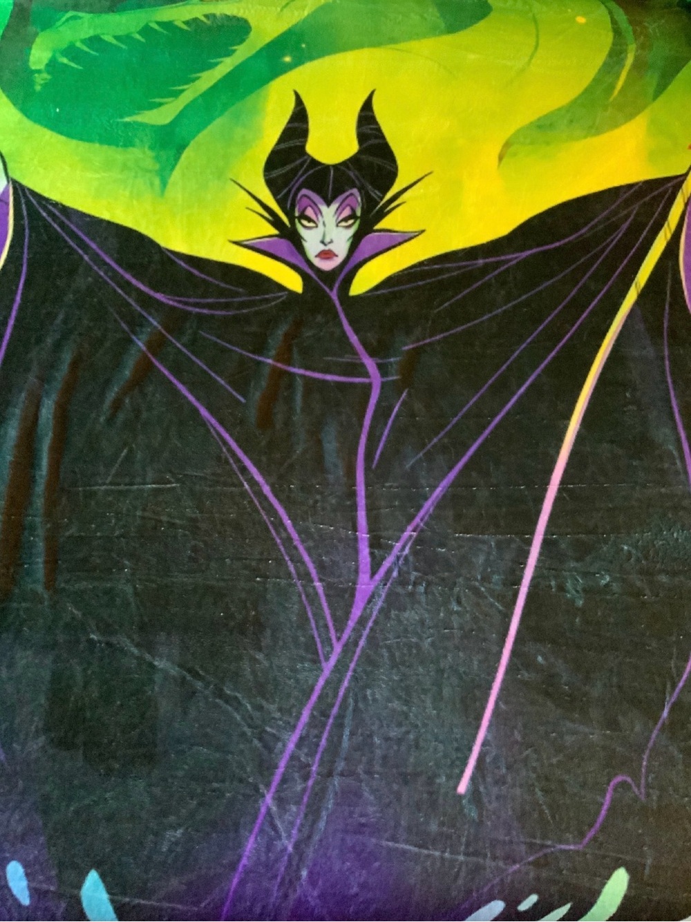 Maleficent Blanket in Black and Purple
